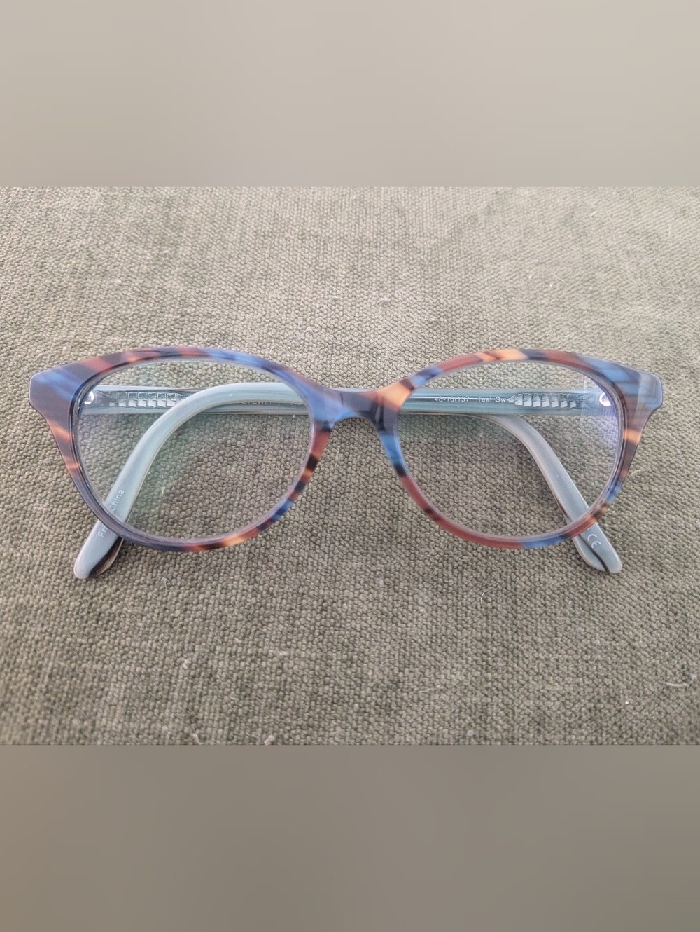 Dolabany eyeglass frames Sevan Teal Swirl No Case